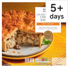 Tesco Puff Pastry Chicken & Bacon Pie 500g