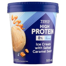 Tesco High Protein mražený krém mléčný s příchutí slaného karamelu 500ml