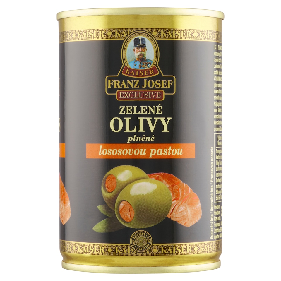 image 1 of Franz Josef Kaiser Exclusive Green Olives Stuffed with Salmon Paste 300 g