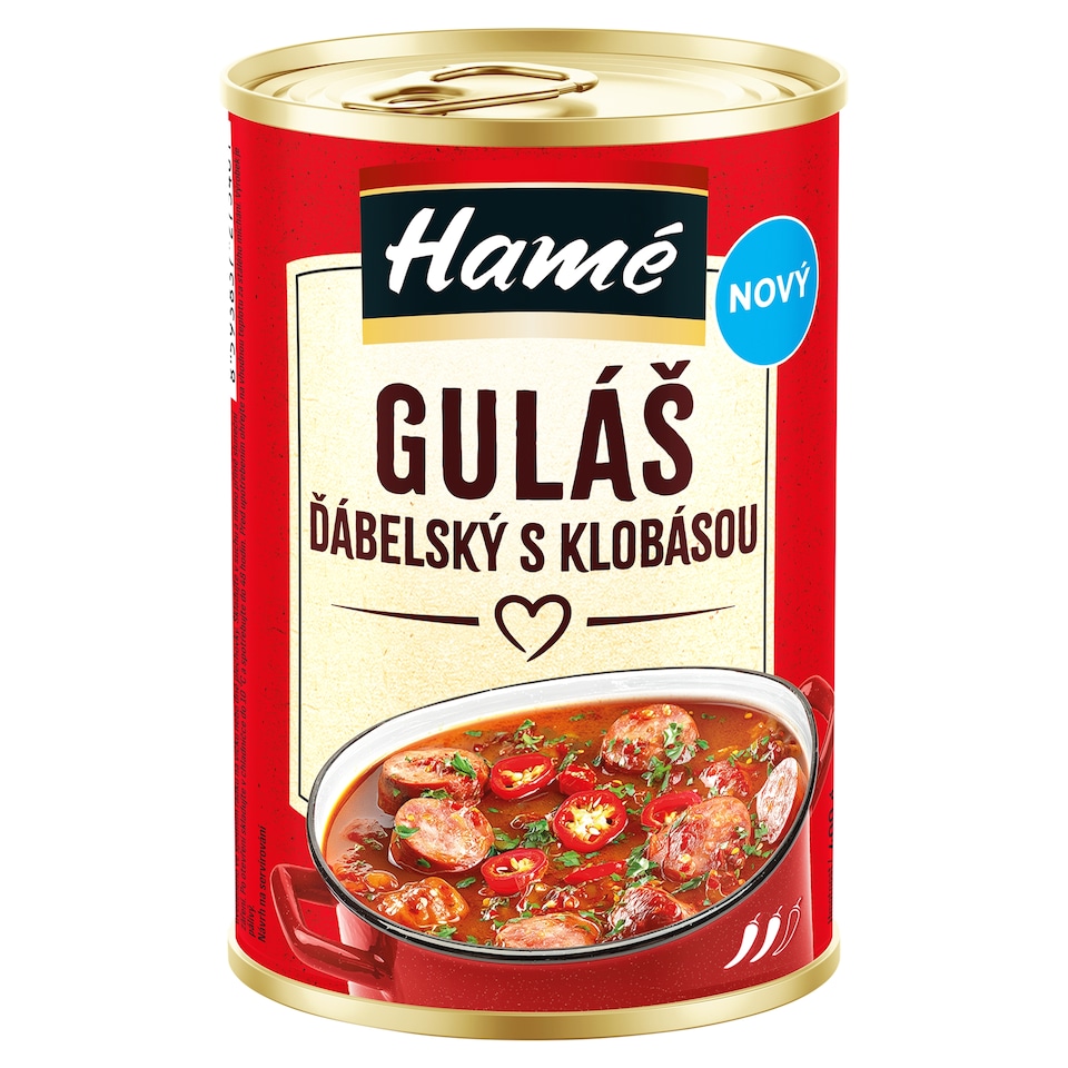 Hamé Guláš ďábelský s klobásou 400g