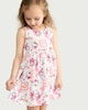 image 1 of Hello Kitty and Friends Pure Cotton Sleeveless Dress in Multi White