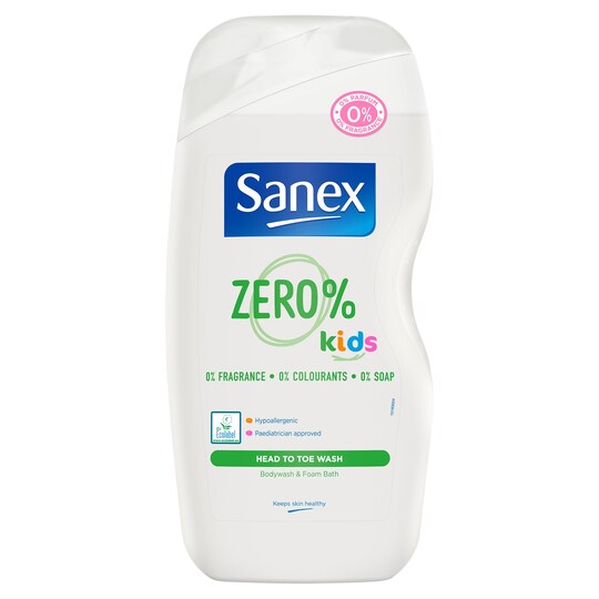 Sanex Zero Kids Bodywash & Bathfoam 500Ml Tesco Groceries