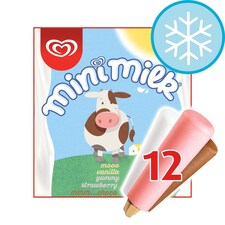 Walls Mini Milk Ice Cream Lollies 12 X35ml