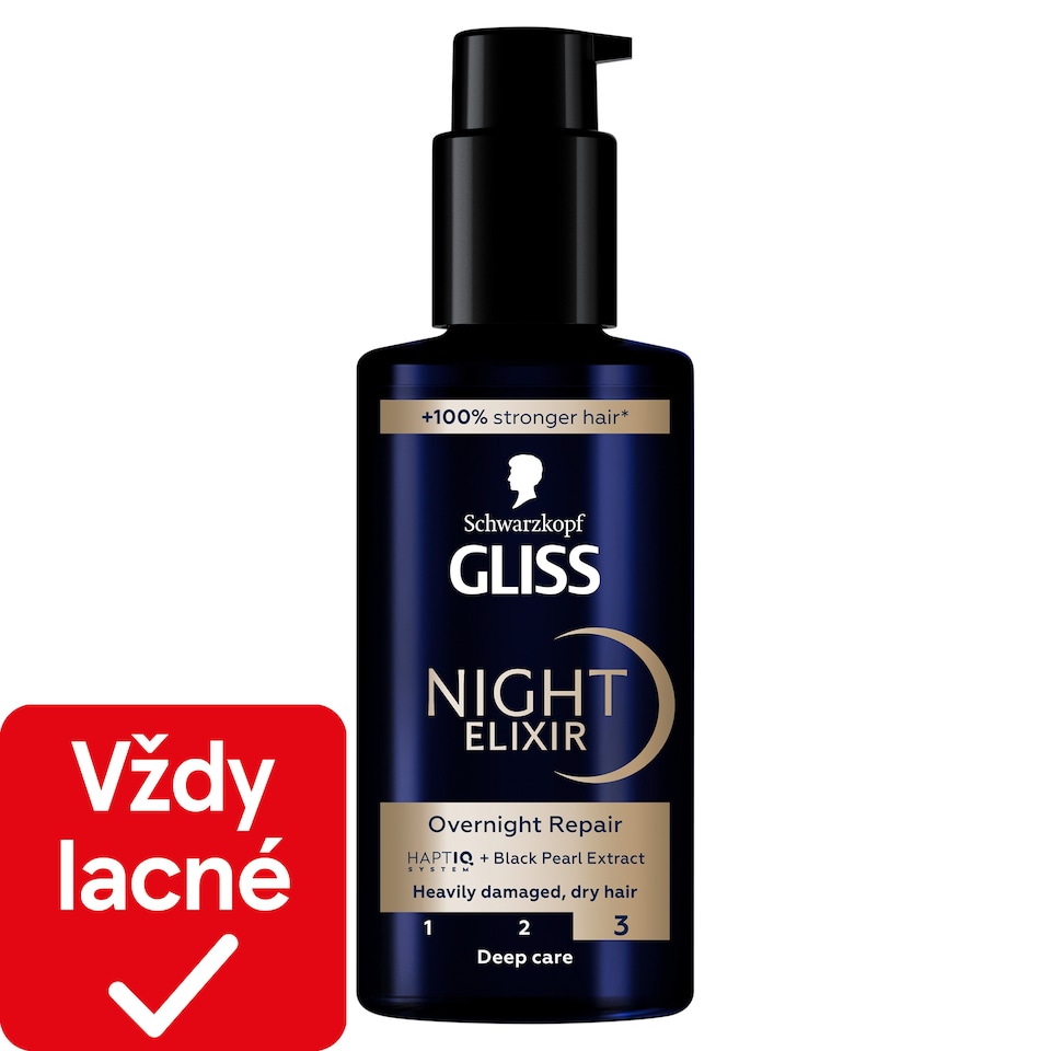 obrázok 1 z Schwarzkopf Gliss Night Elixir Overnight Repair nočný elixír na vlasy 100 ml