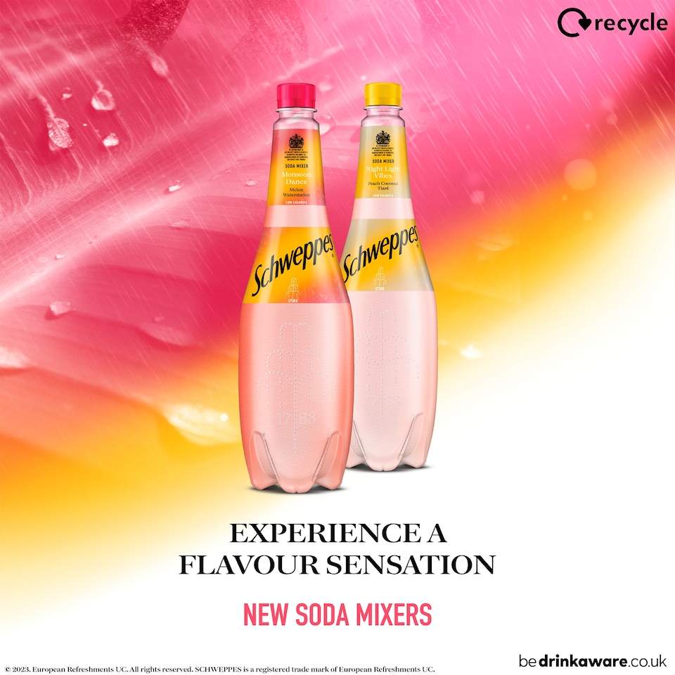 image 1 of Schweppes Melon Watermelon Soda Mixer 1 Litre