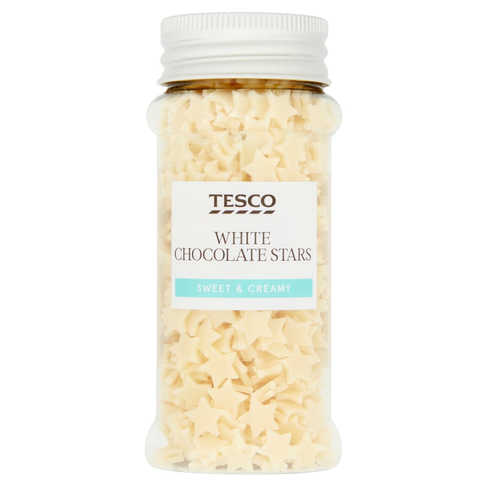 Tesco White Chocolate Stars Sprinkles 41G