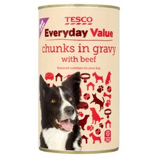Tesco Everyday Value Beef Chunk In Gravy 1.24Kg