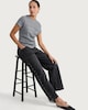 image 2 of OH ME OH MY Studded Wide Leg Jeans in Black