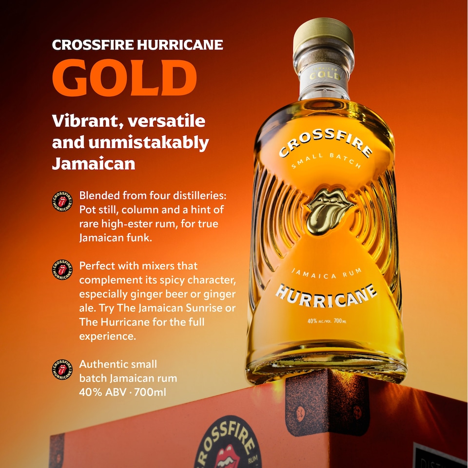 image 1 of Crossfire Hurricane Gold Jamaica Rum 700ml 