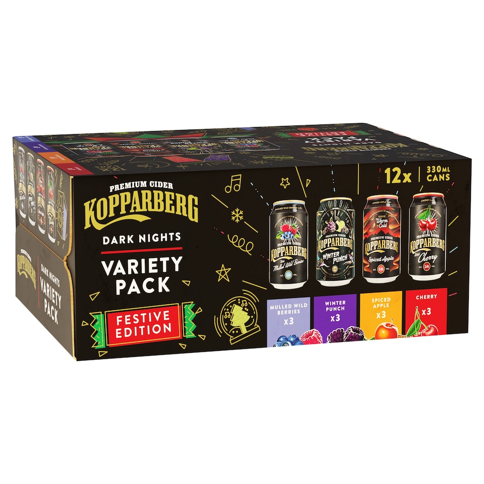Kopparberg Dark Nights Variety Festive Pack 12 x 330ml