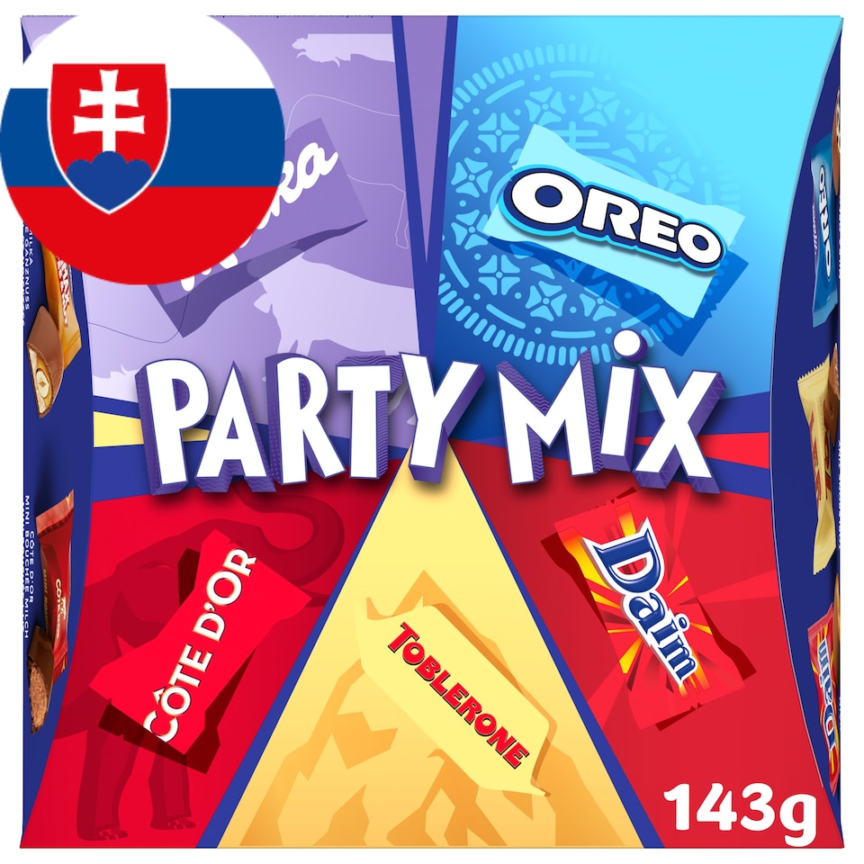 Milka bonboniéra Party Mix, mix praliniek 143 g