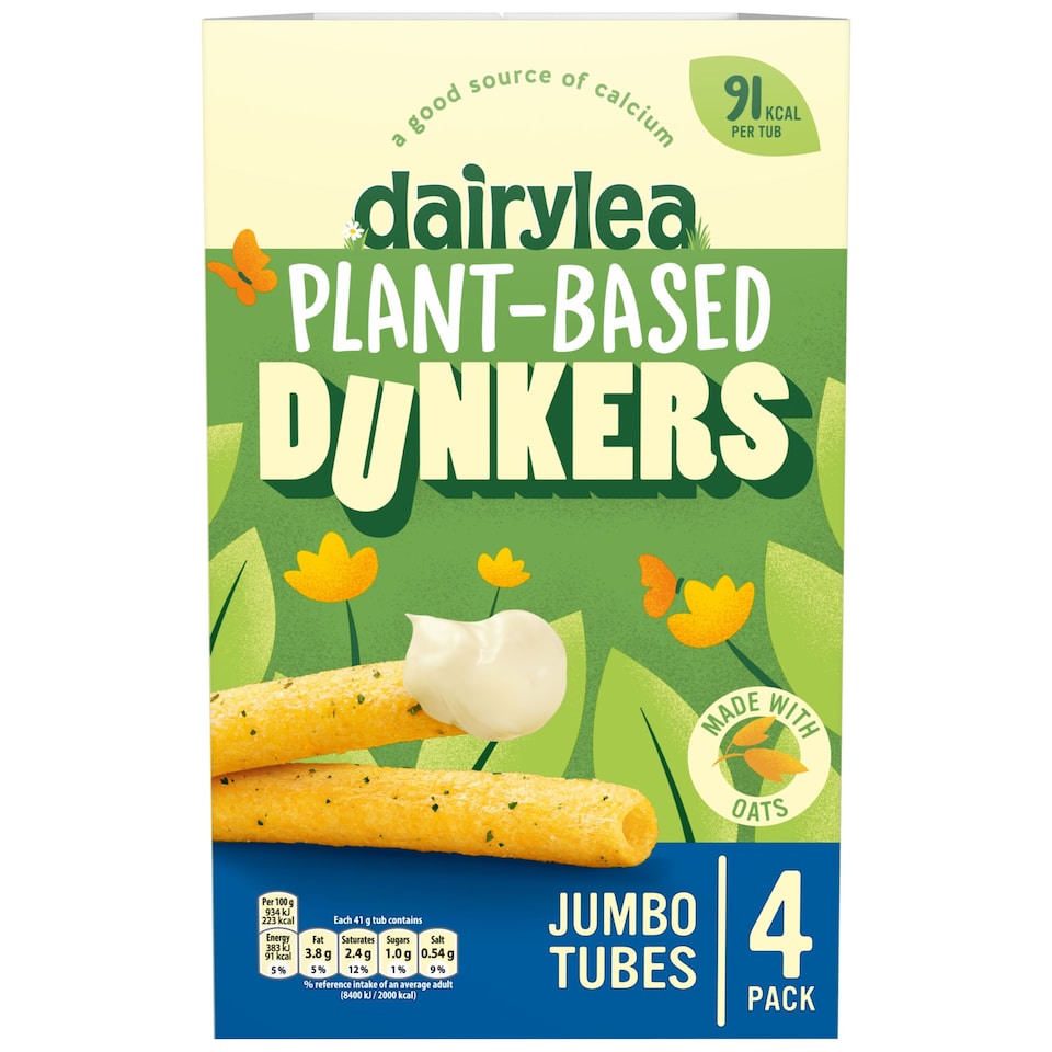 image 1 of Dairylea Dunkers Plant Based Jumbo Tubes 4 Pack