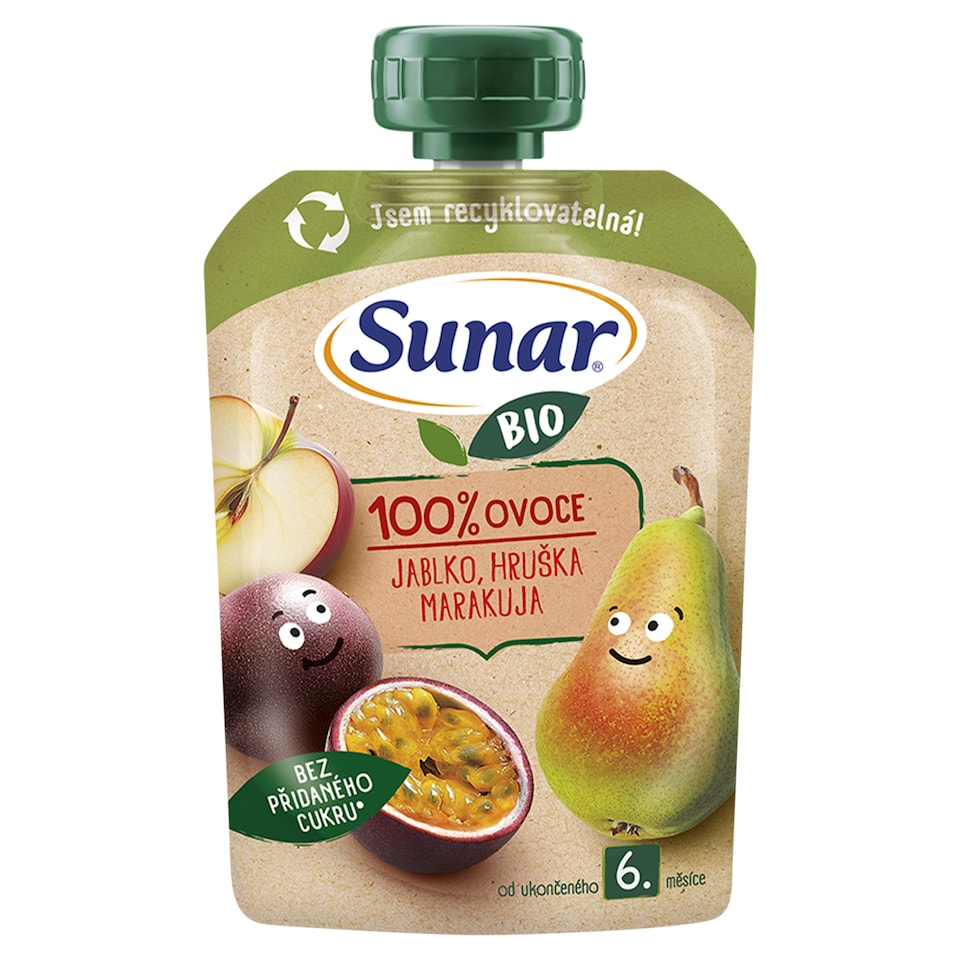 image 1 of Sunar Organic Apple, Pear, Passion Fruit 100 g