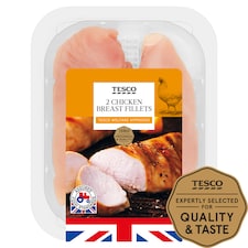 Tesco 2 British Chicken Breast Fillets 300G