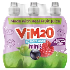 Vim2O Minis Real Fruit Flavoured Water 6x250ml