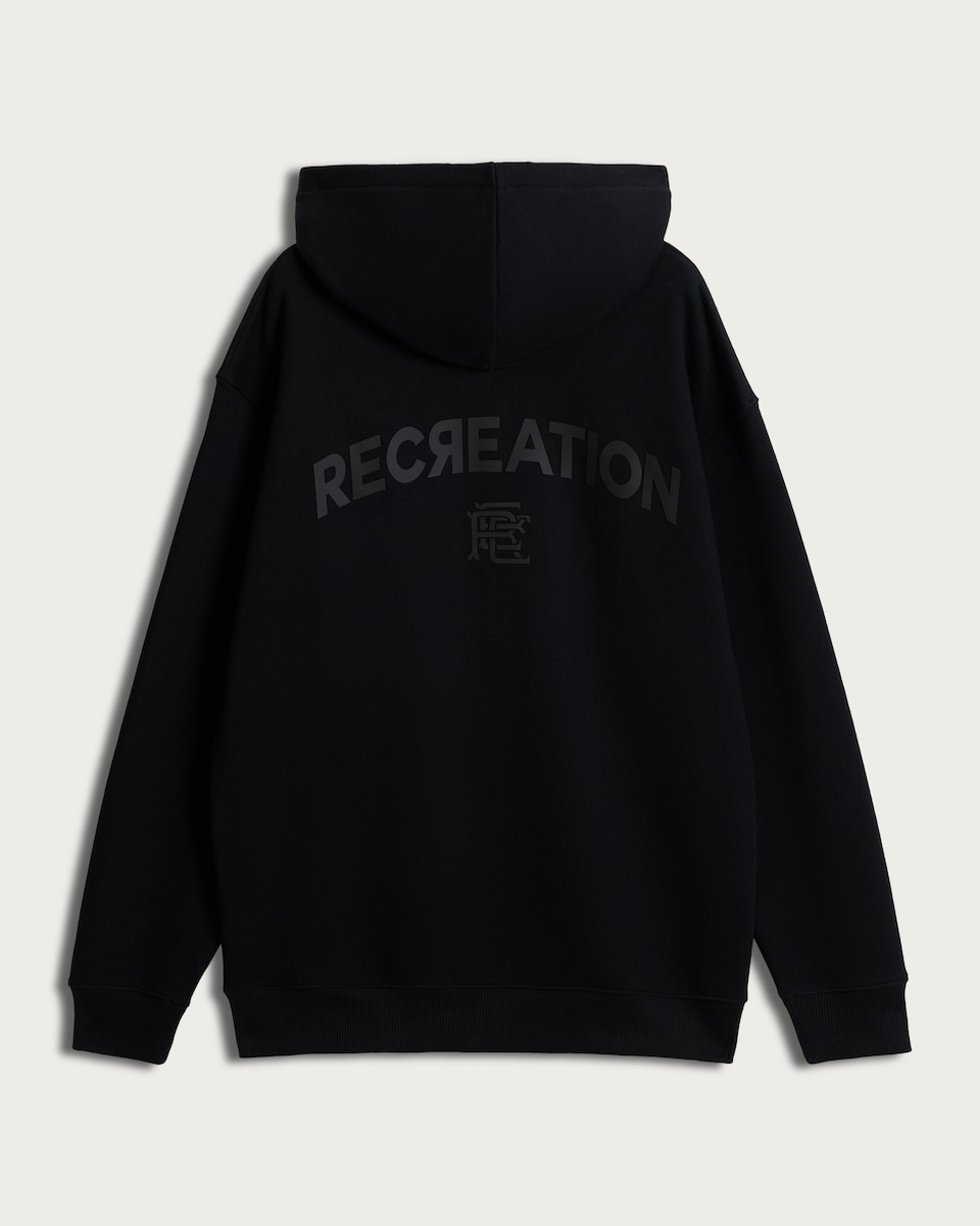 image 1 of F&F Active Everyhour Heavyweight Oversized Zip Front Hoodie in Black