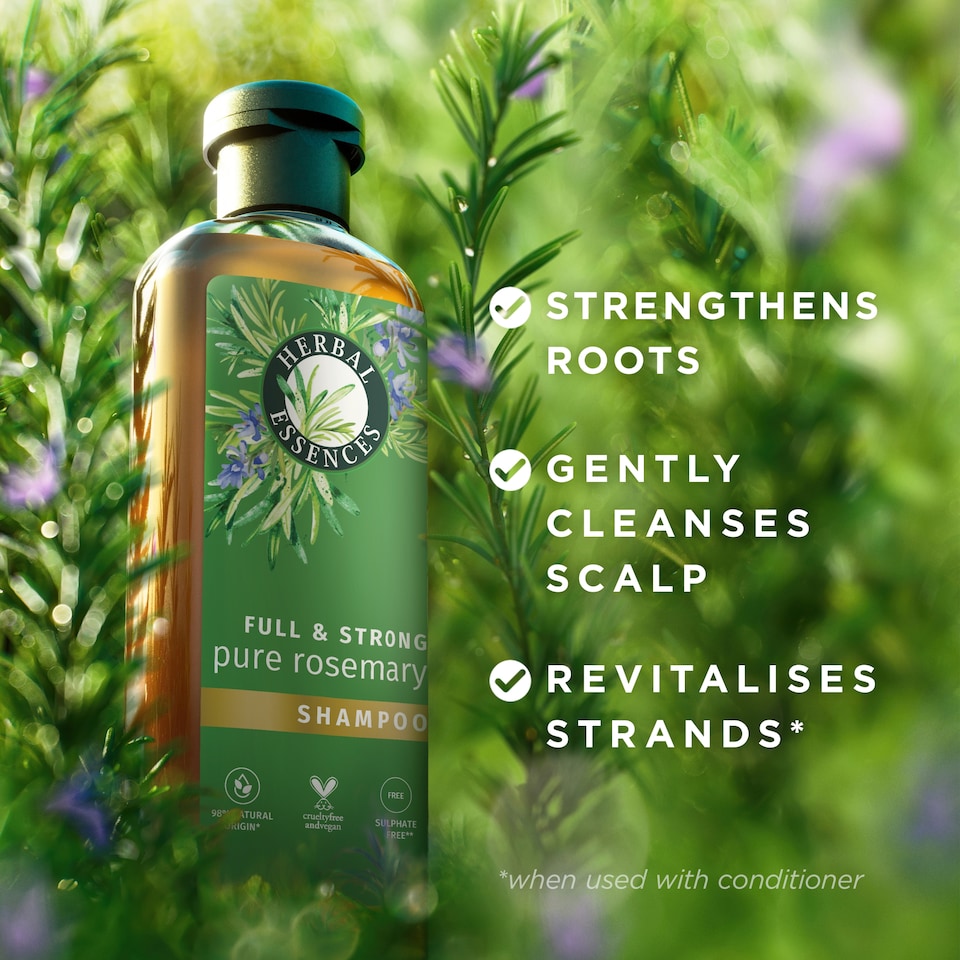 image 1 of Herbal Essences Pure Rosemary Shampoo 350ml 