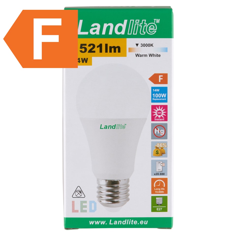 Landlite E27 1521 lm 14 W M08 3000K LED izzó  1. kép