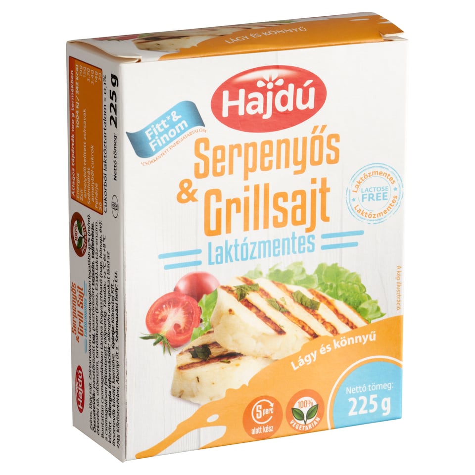 Hajdú laktózmentes serpenyős & grillsajt 225 g  1. kép
