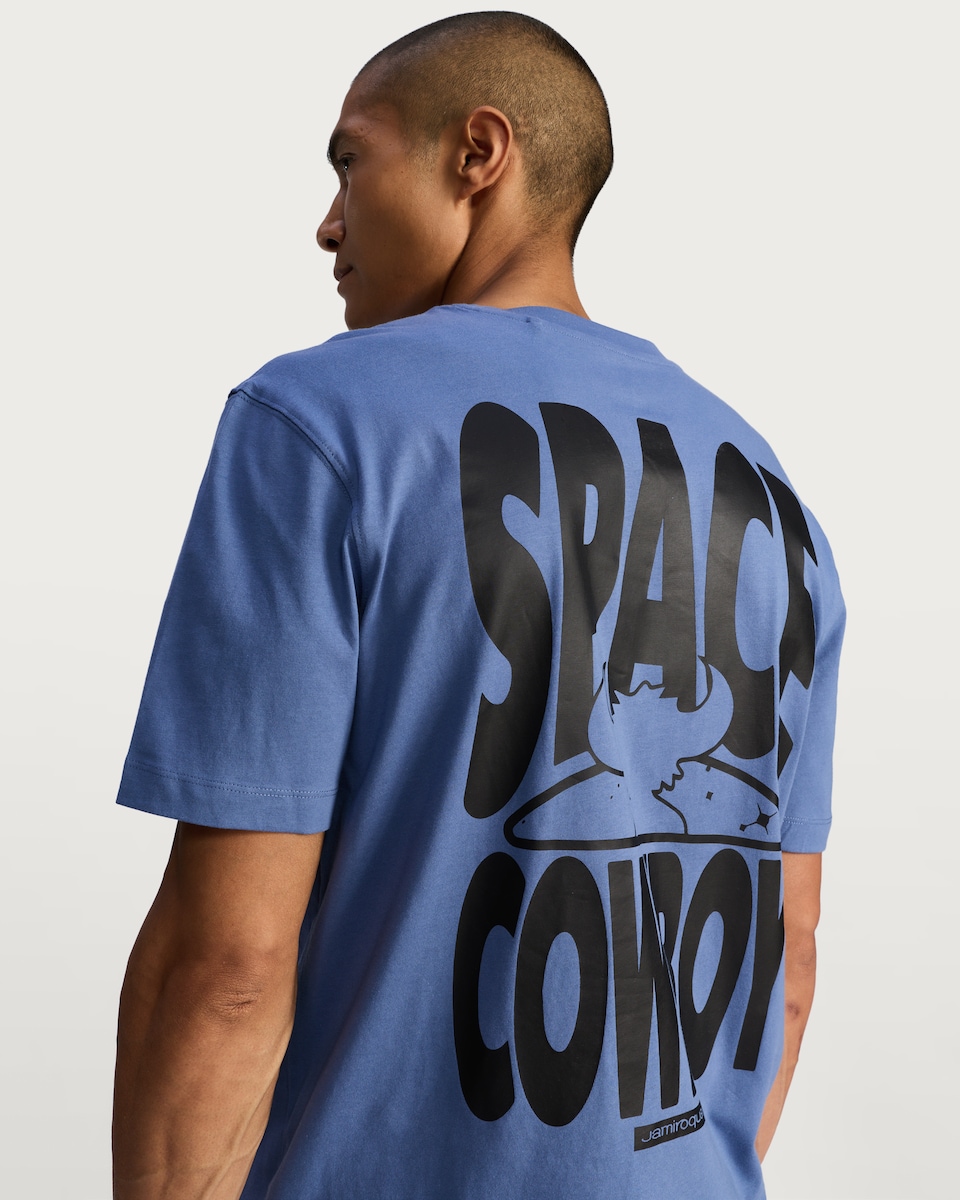 image 1 of Jamiroquai Space Cowboy Print T-Shirt in Blue