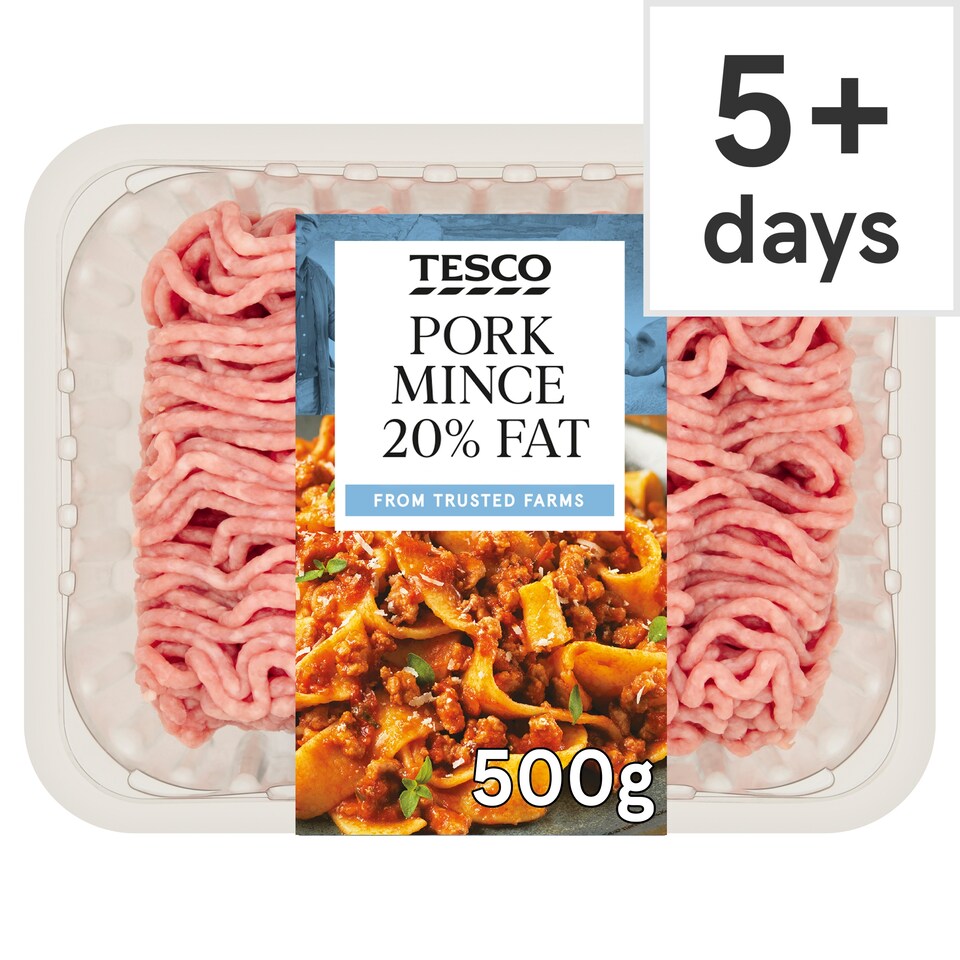 Tesco Pork Mince 20% Fat 500G