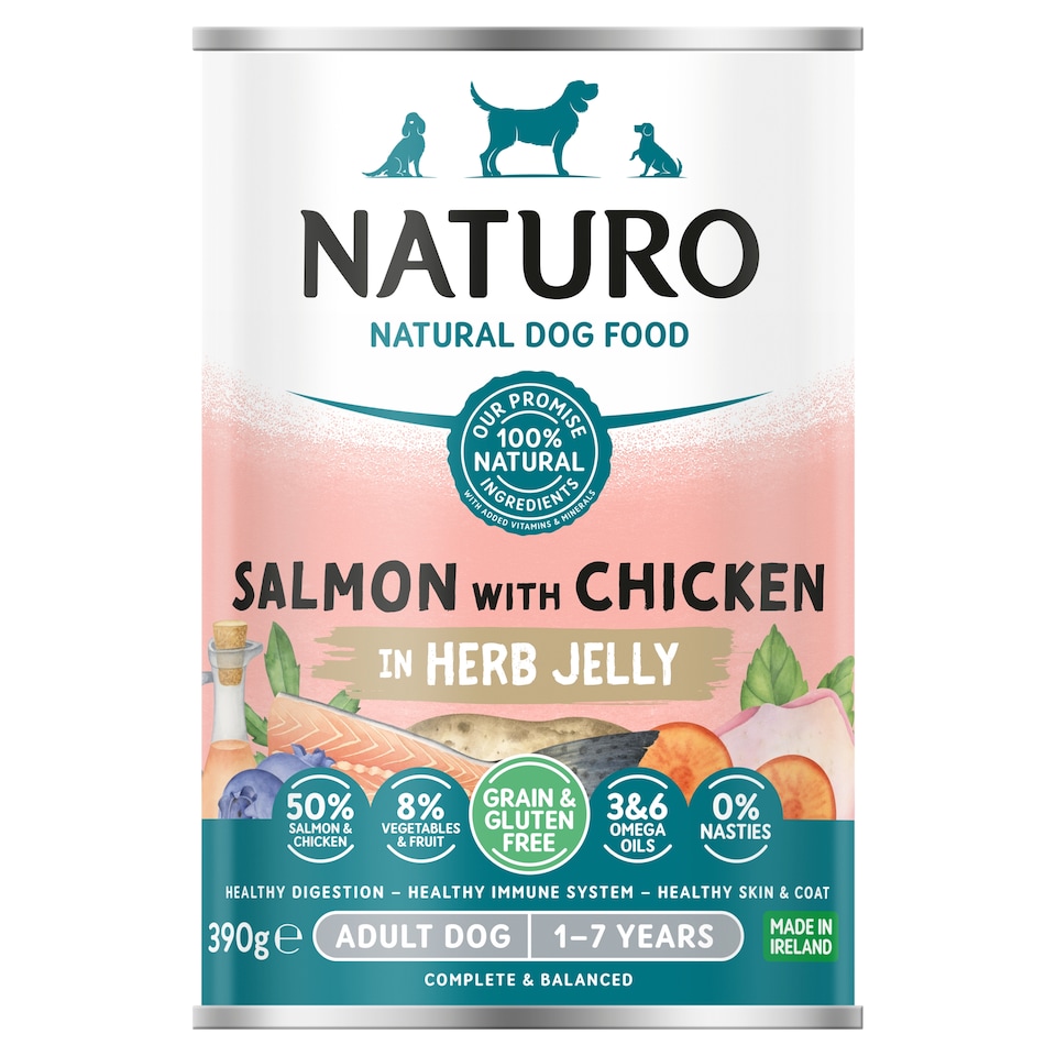 image 1 of Naturo Adult Dog Food Grain & Gluten Free Salmon 390G