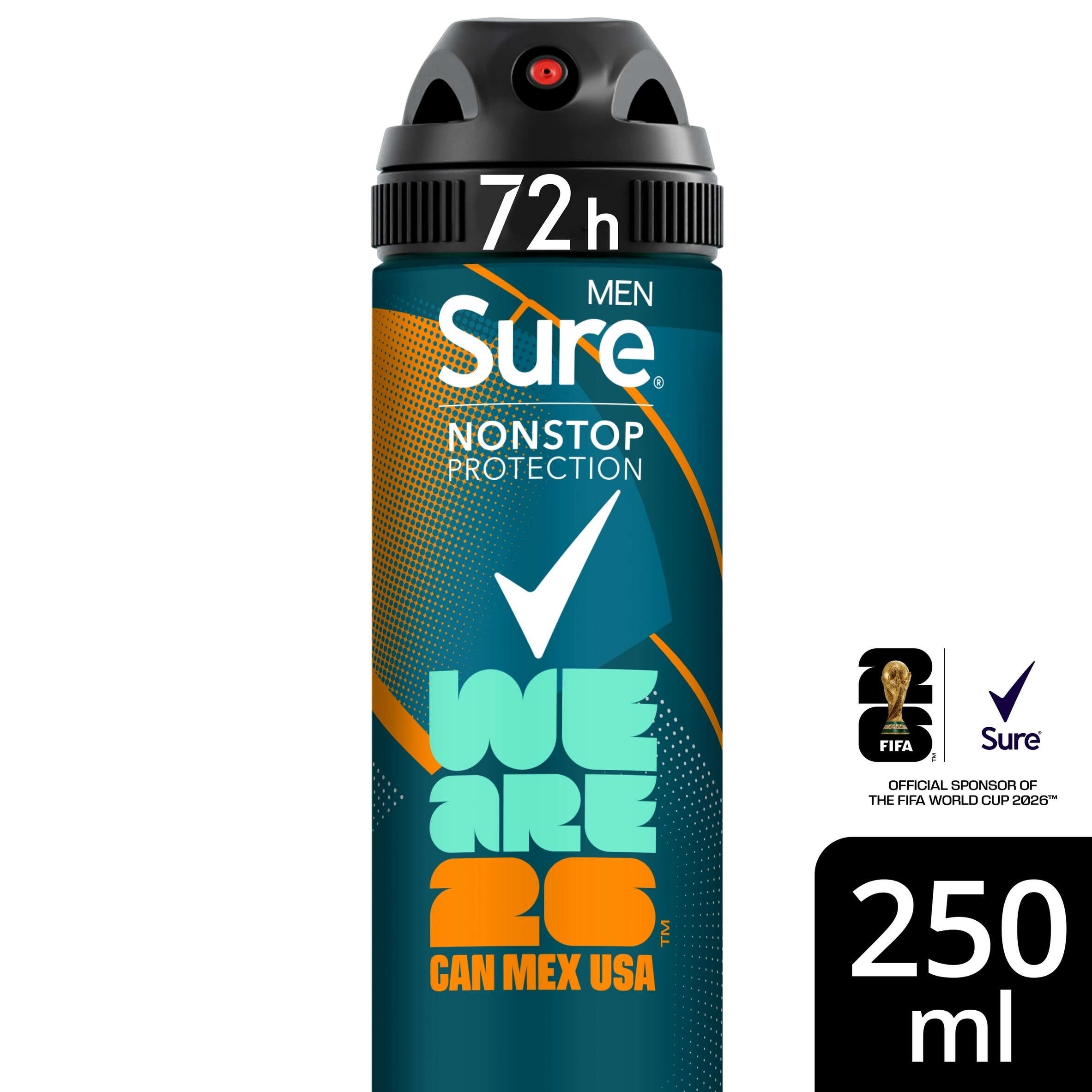 Sure Men Non Stop Protection 72hr Limited Edition Cobalt Dry Antiperspirant Deodorant 250ml