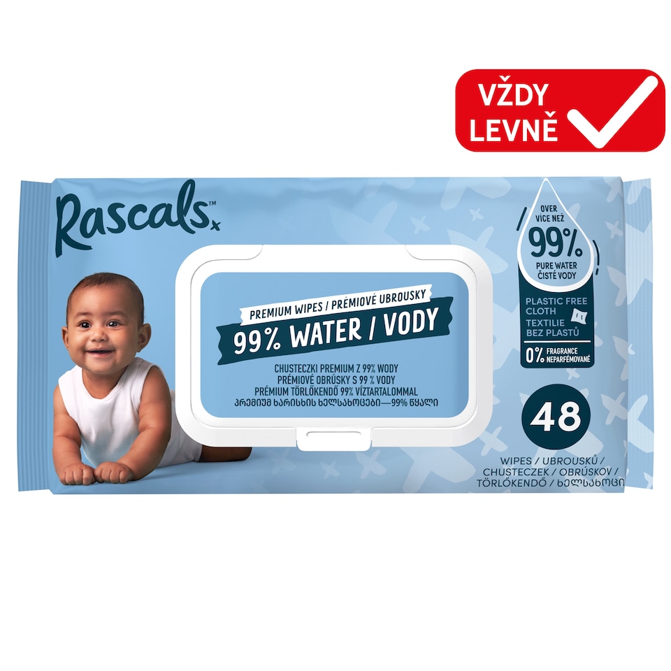 Rascals Premium Wipes 48 pcs