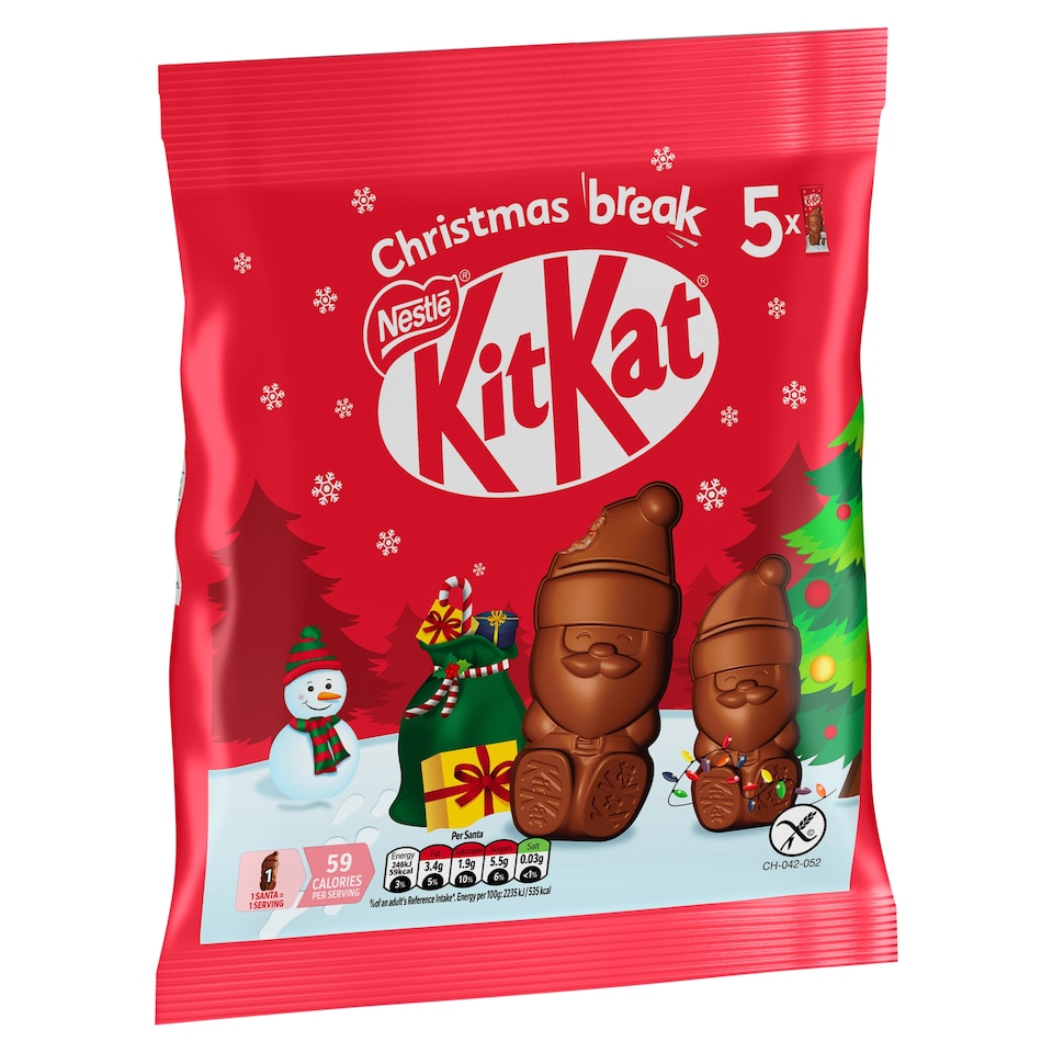image 1 of Kit Kat Santa Milk Chocolate Sharing Bag 55G