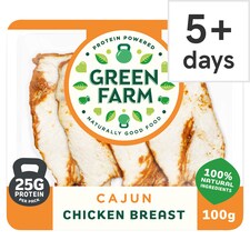 Green Farm Sliced Cajun Chicken Breast 100g