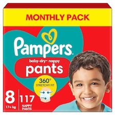 Pampers Baby-Dry Nappy Pants Size 8 Monthly Pack 117 Pack