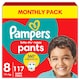 image 1 of Pampers Baby-Dry Nappy Pants Size 8 Monthly Pack 117 Pack