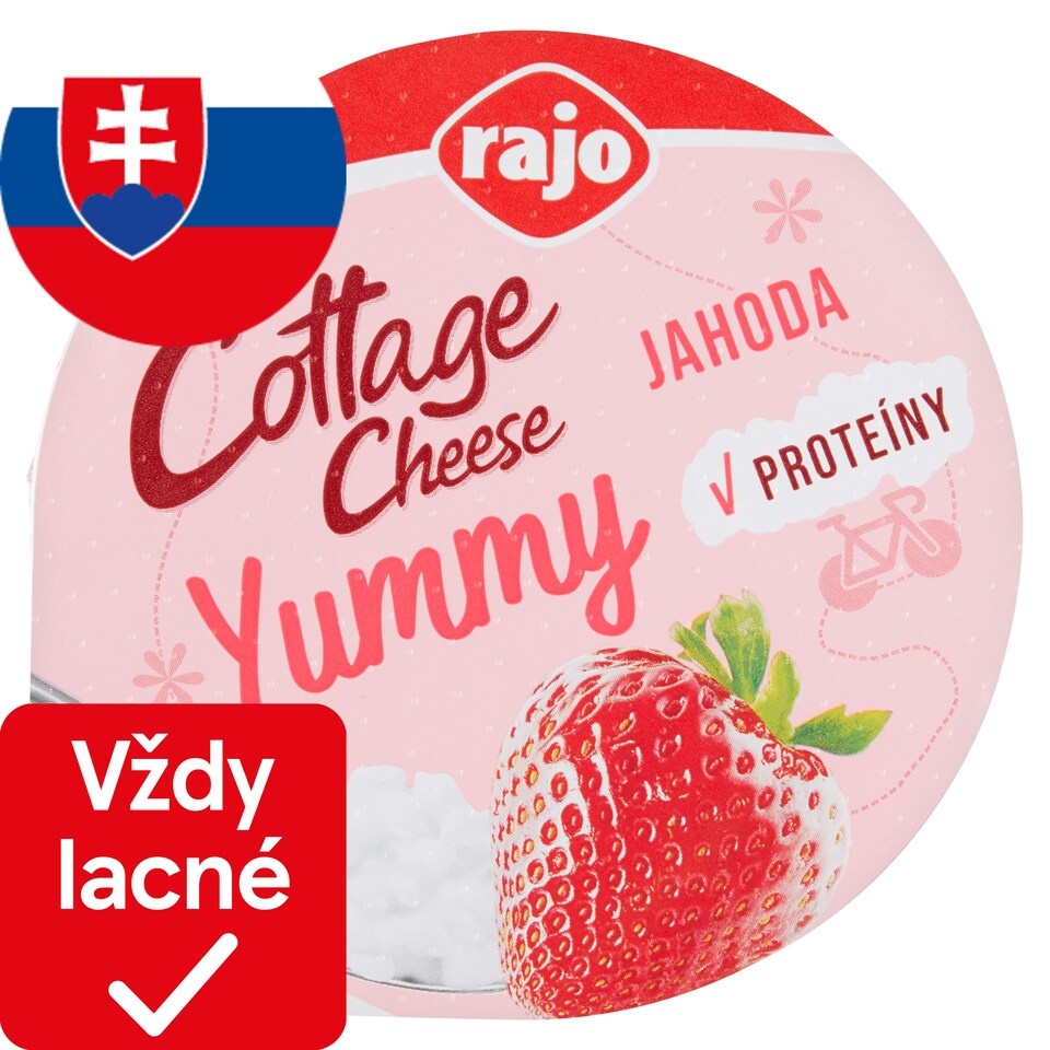 obrázok 1 z Rajo Cottage Cheese Yummy jahoda 180 g