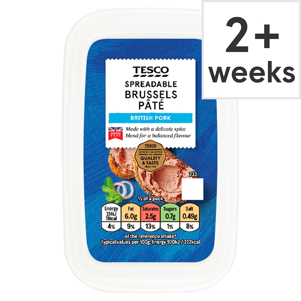 Tesco Spreadable Brussels Pate 175g