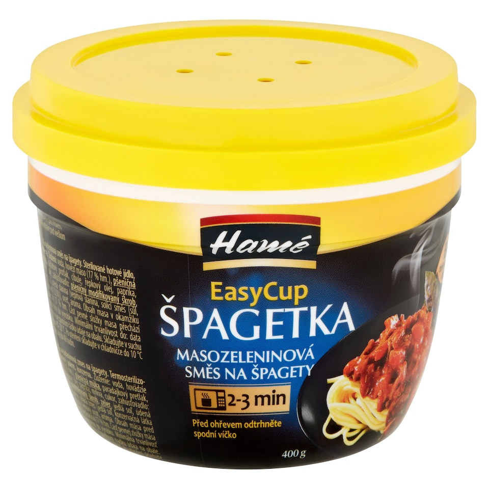 Hamé EasyCup Špagetka masozeleninová směs na špagety 400g