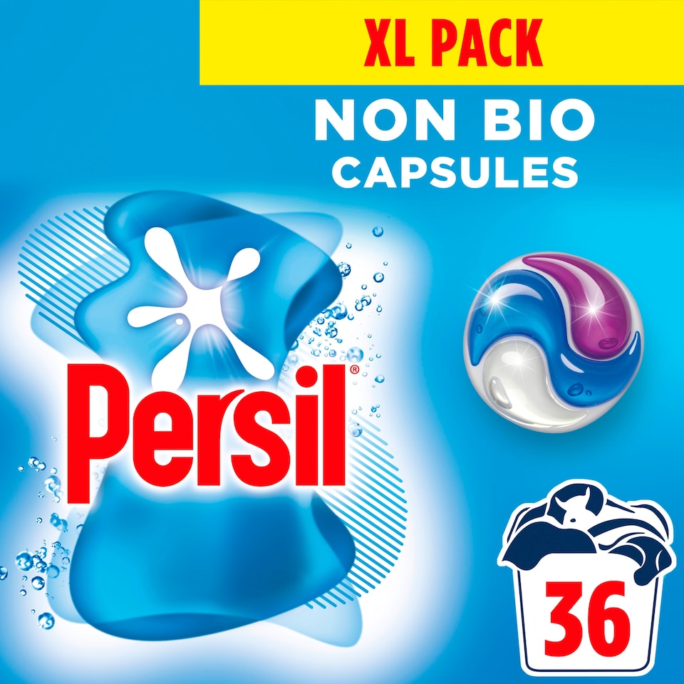 image 1 of Persil Non Bio 3 in 1 Laundry Detergent Capsules 36washes 759.6g