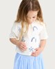 image 2 of F&F Girls 2-Piece Sequin T-Shirt and Tulle Skirt Set in Blue