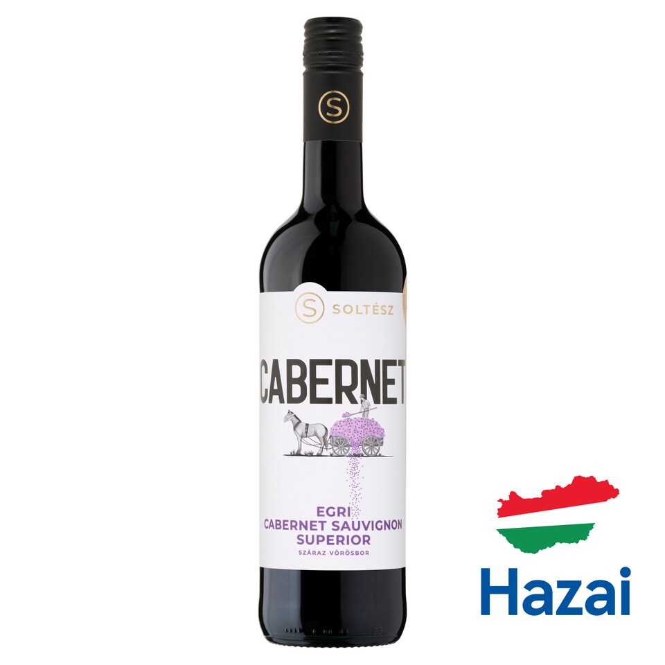Soltész Egri Cabernet Sauvignon száraz vörösbor 14% 750 ml  1. kép