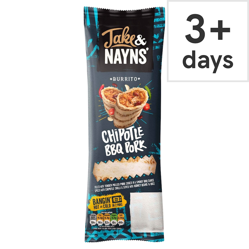Jake & Nayns Chipotle Bbq Pork Burrito 185G
