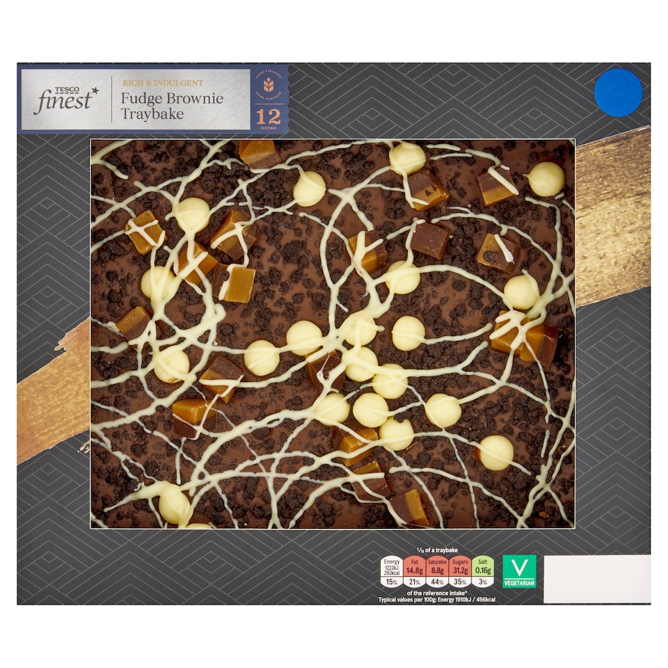 Tesco Finest Fudge Brownie Traybake Tesco Groceries