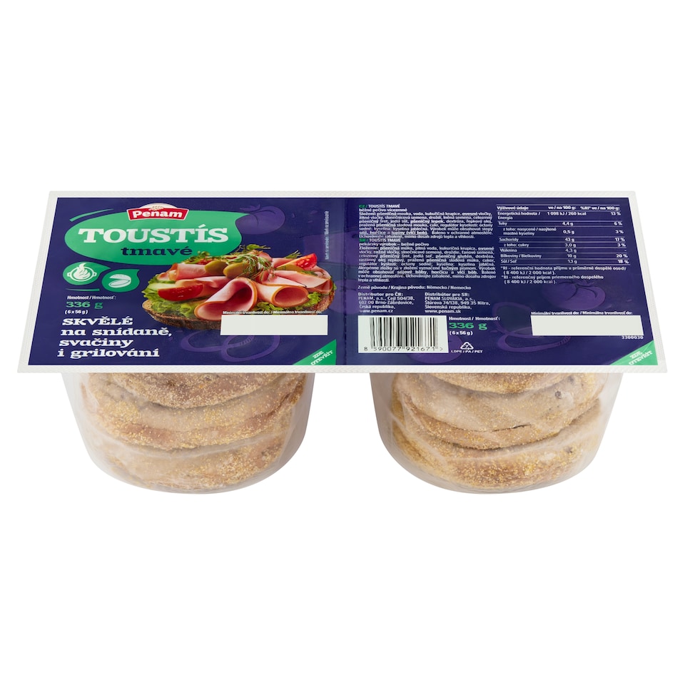 obrázok 1 z Penam Toustís tmavé 6 x 56 g (336 g)