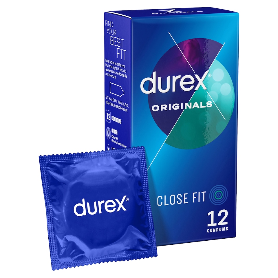 image 1 of Durex Originals Condoms With Silicone Lube Close Fit 12 Pack