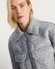 image 2 of F&F Textured Pocket Front Zip Up Jacket in Grey