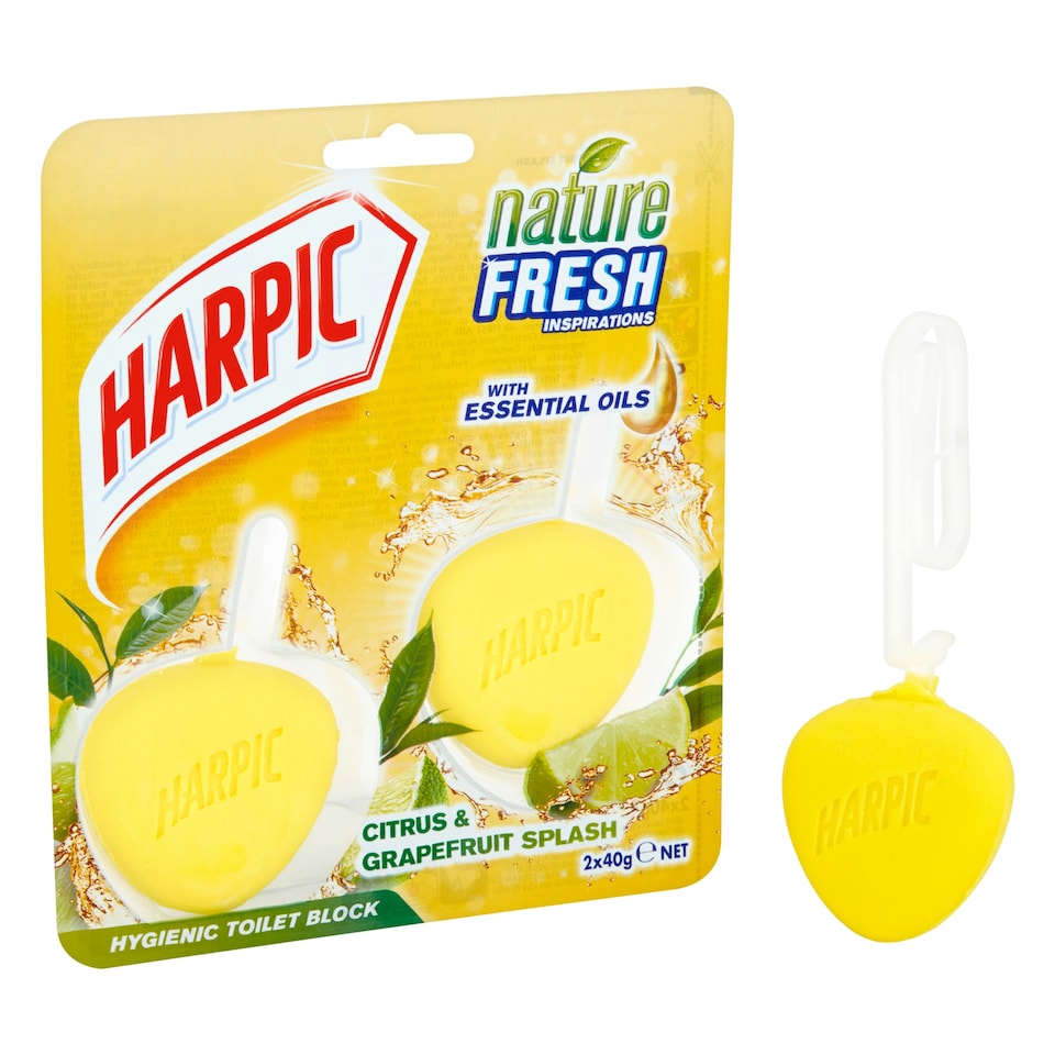 image 1 of Harpic Hygienic Citrus Toilet Block 2 X 40 G
