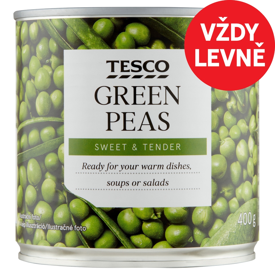 Tesco Hrášek ve skladkoslaném nálevu 400g