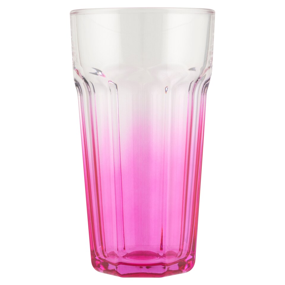Tesco Ombre Rose Soda Glass 660 ml