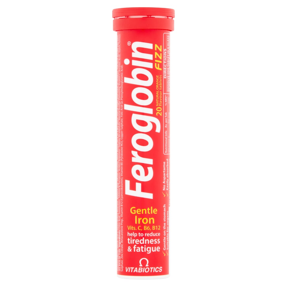Vitabiotics Feroglobin Fizz Iron Tablets - Natural Orange 20s