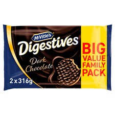 Mcvities Dark Chocolate Digestive Twin 2X316g