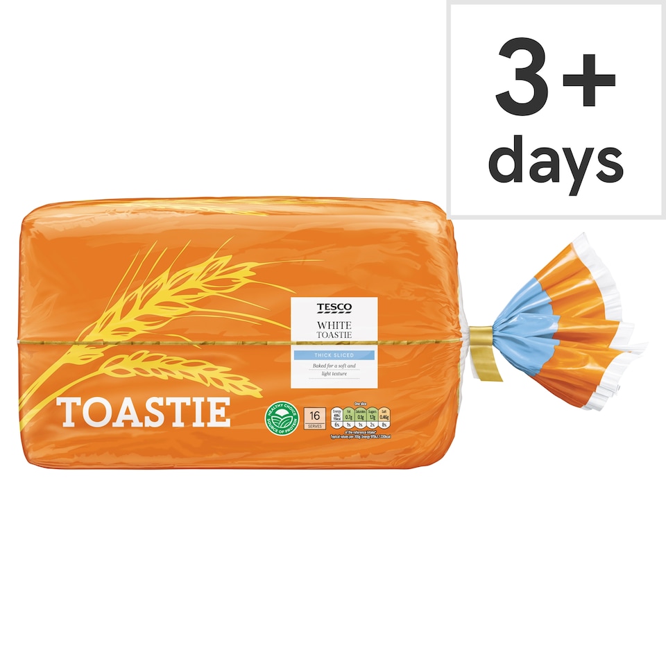 Tesco White Toastie Thick Sliced Bread 800g