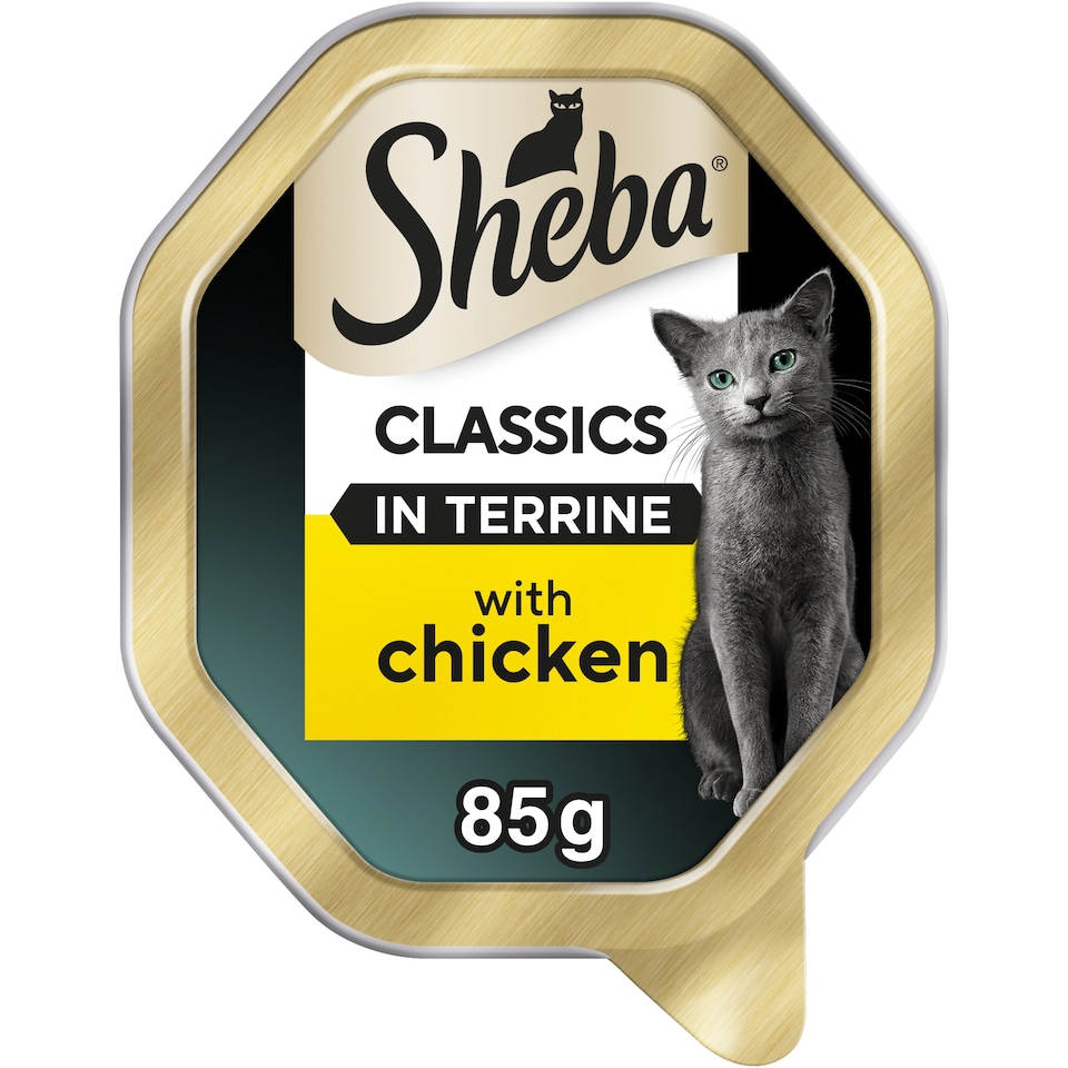 image 1 of Sheba Classics Wet Cat Food Tray Chicken in Terrine 85g